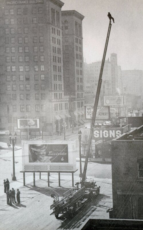 Billboard installation in downtown