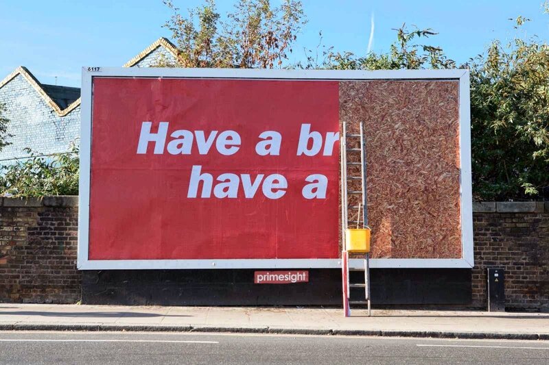 Billboard with Ladder