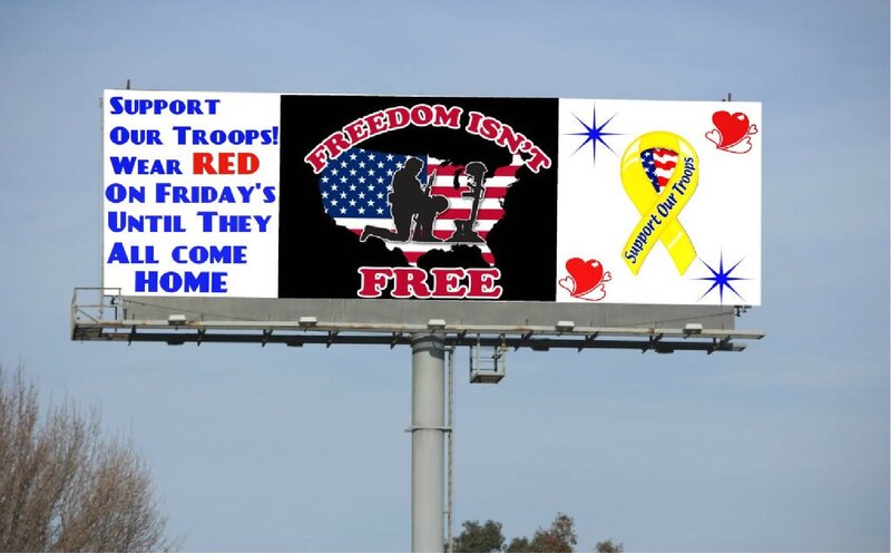 Billboard with Patriotic Message