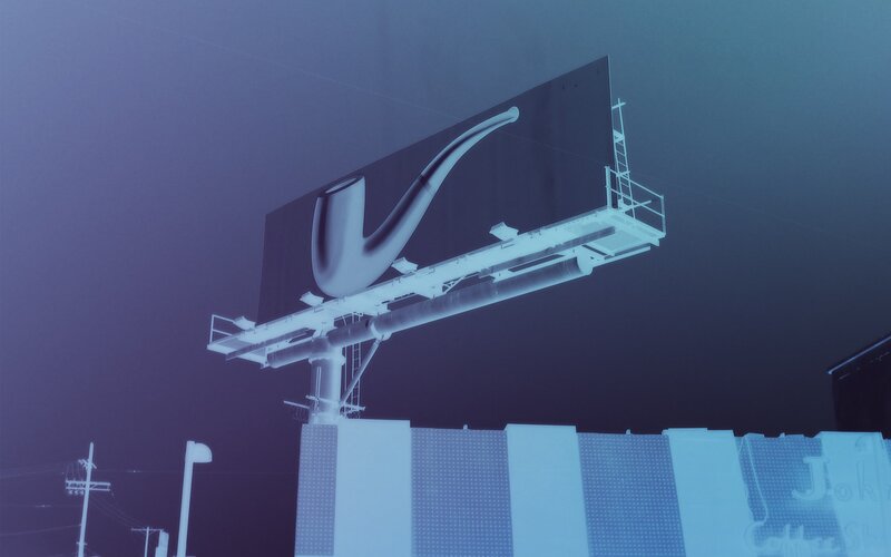 Billboard with pipe image