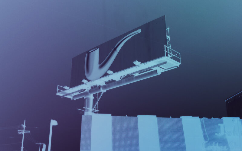 Billboard with pipe image