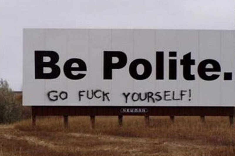 Billboard with profanity