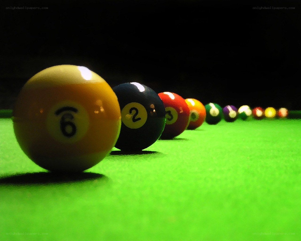 Billiard balls in a line