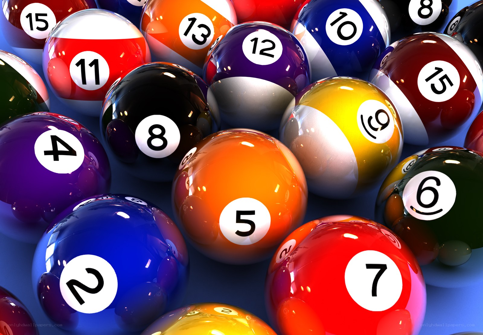 Billiard balls in a pile