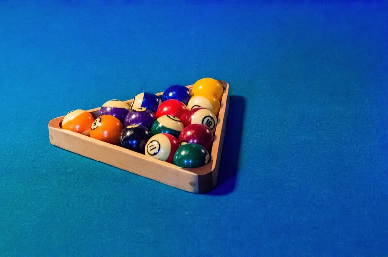 Billiard balls in triangle rack