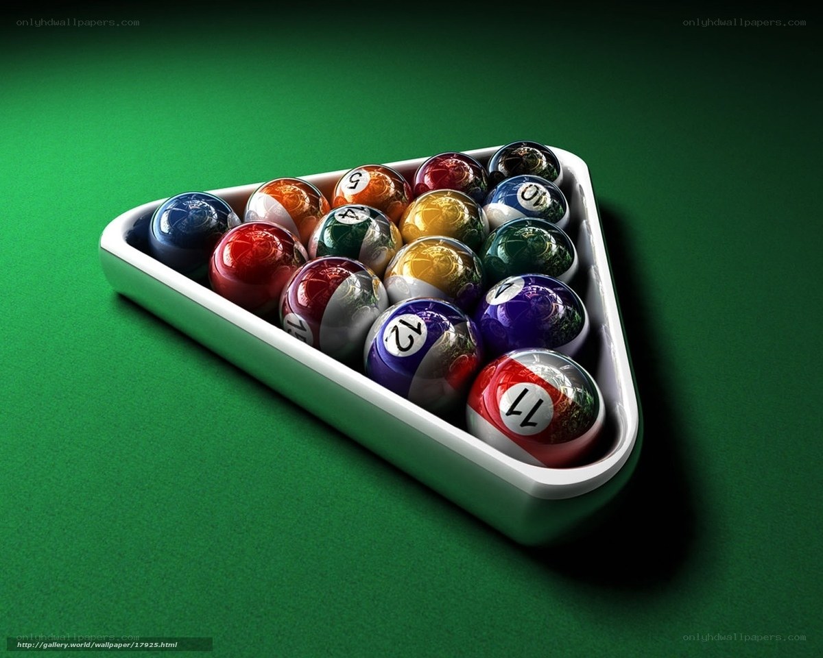 Billiards balls in triangle rack