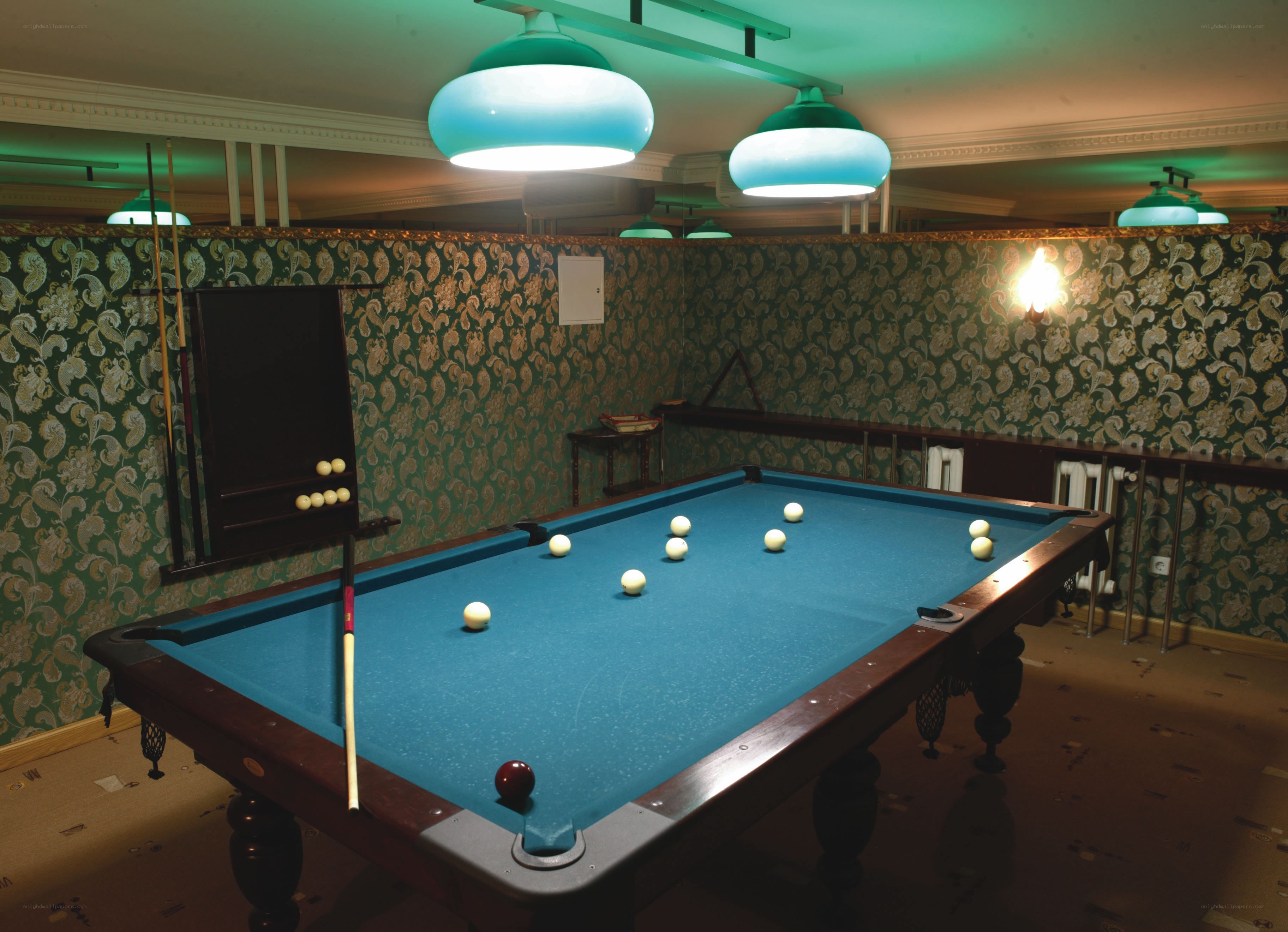 Billiards room with pool table