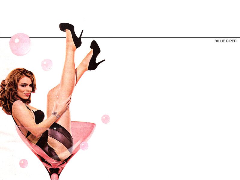 Billie Piper in a martini glass