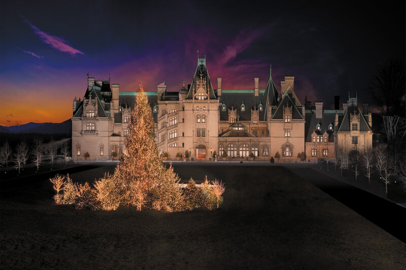 Biltmore Estate at Night — Purple