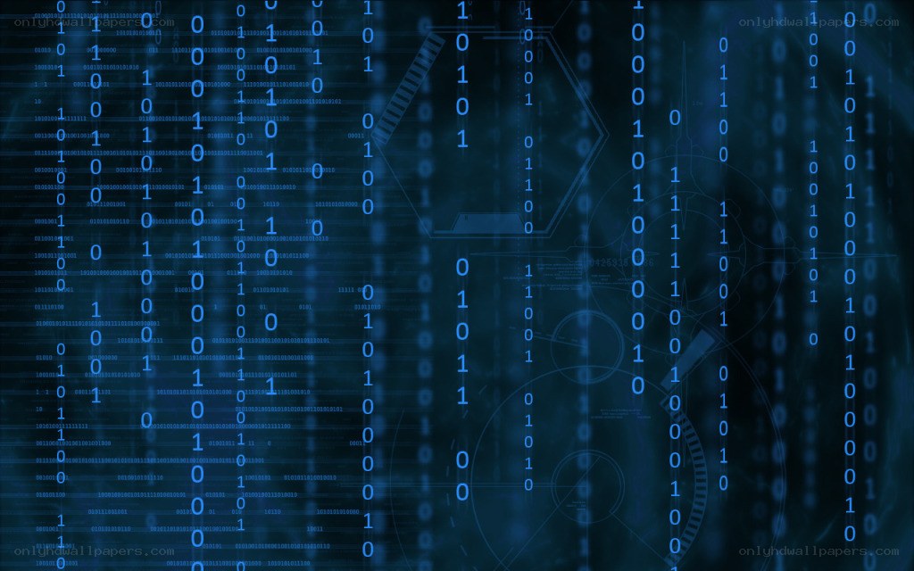 Binary code digital background
