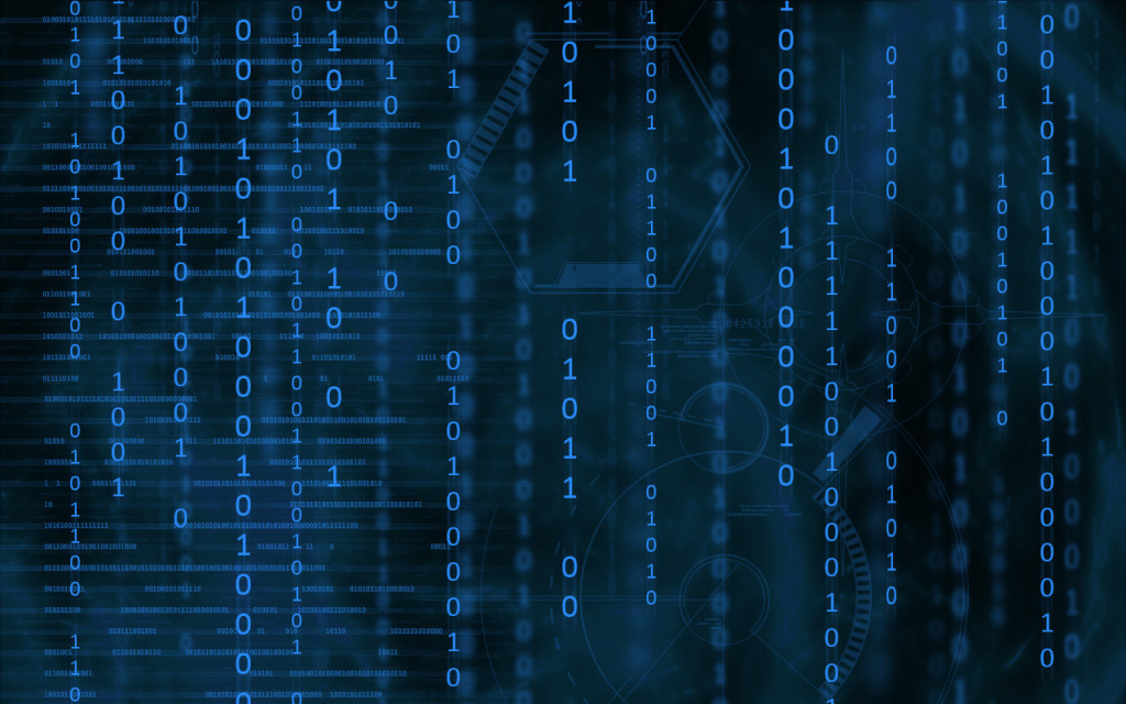 Binary code digital background