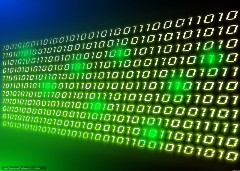 binary code digital display