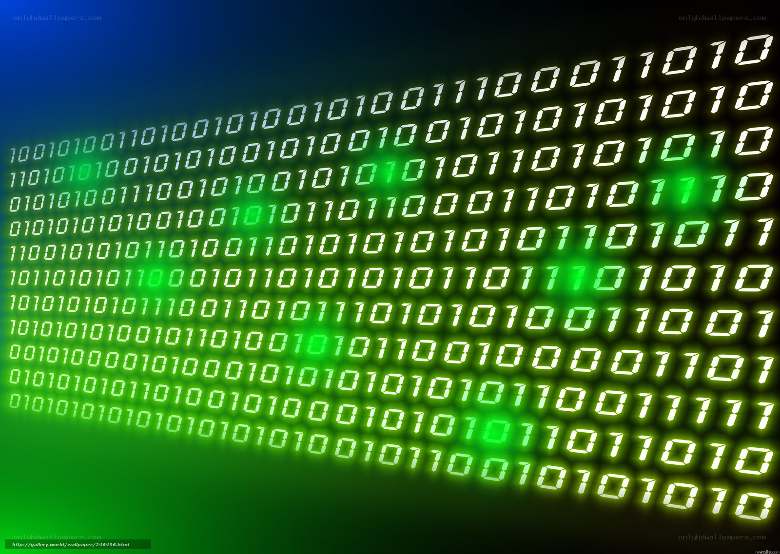 binary code digital display