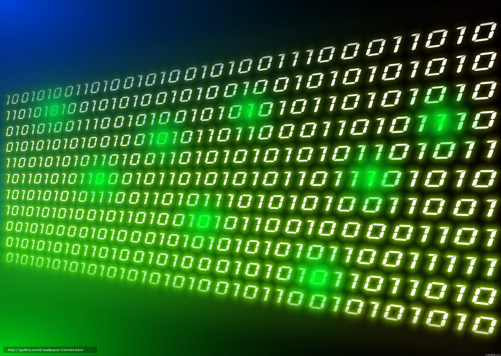 binary code digital display