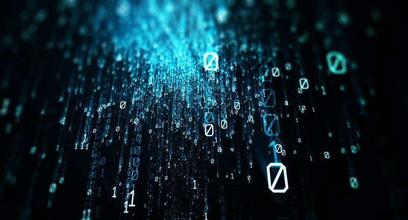 Binary Code Falling
