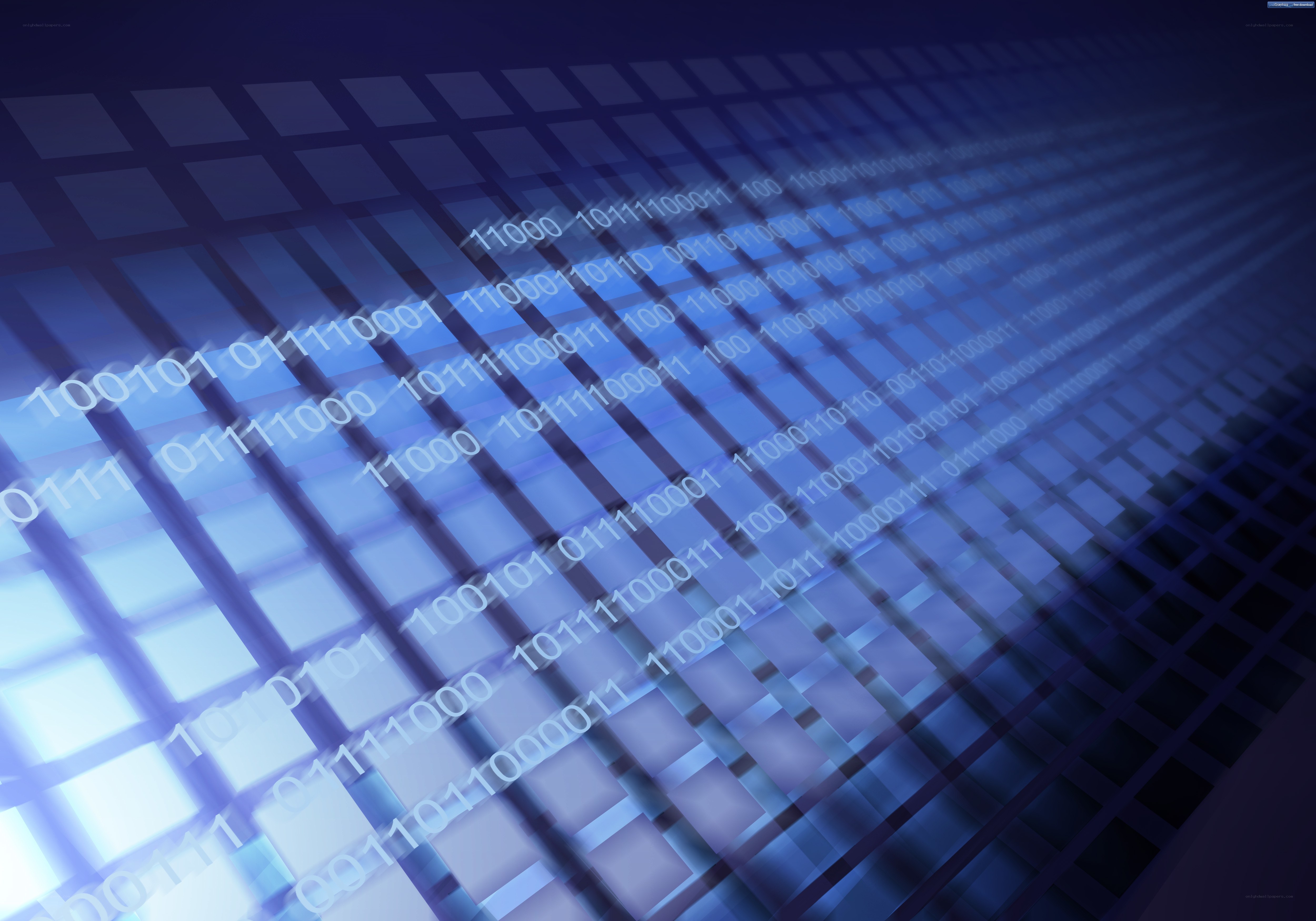 Binary code grid background