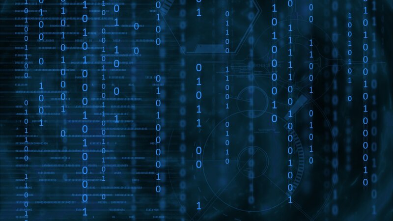 Binary Code Matrix — Blue