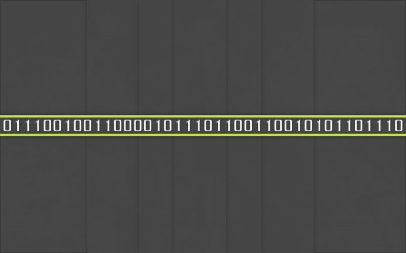 binary code on dark background