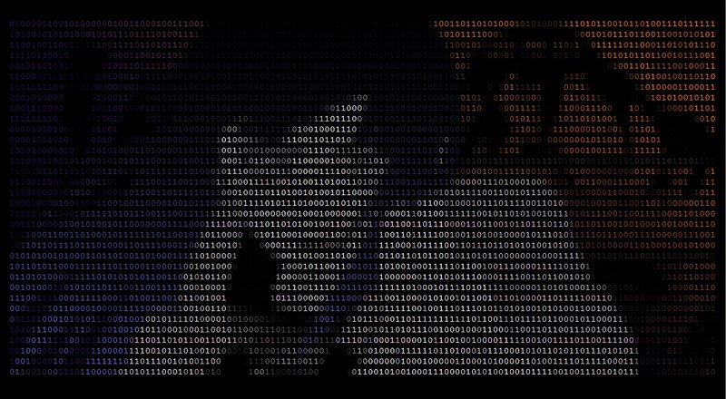 Binary Code on Screen