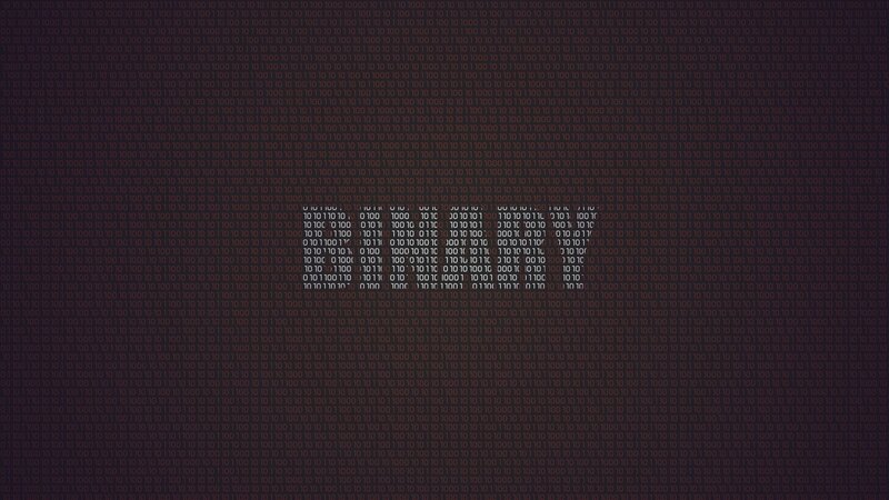 Binary Code Pattern — Black