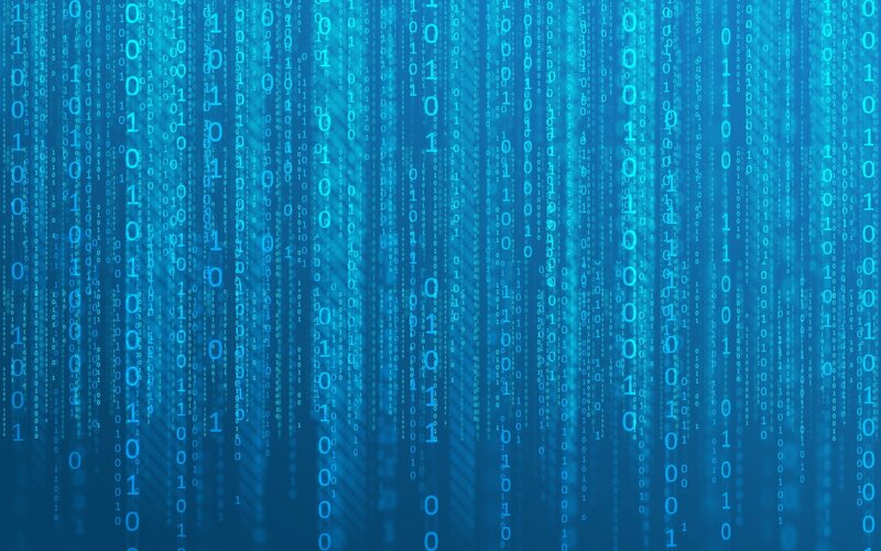 Binary Code Rain