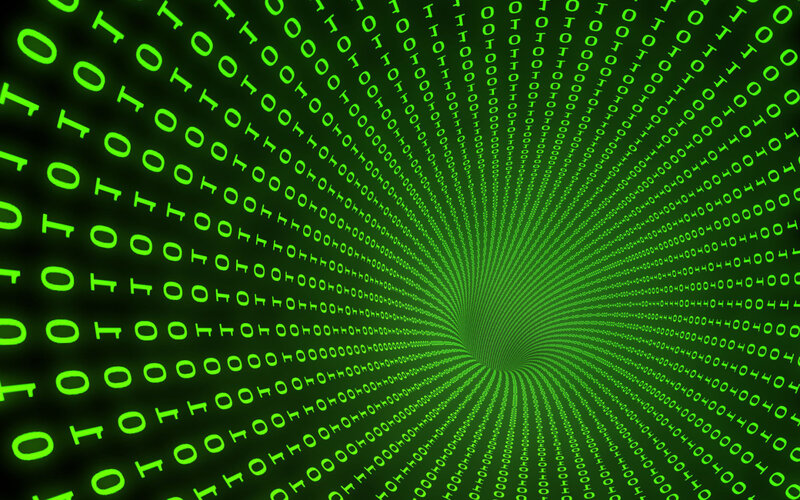 Binary Code Tunnel — Green