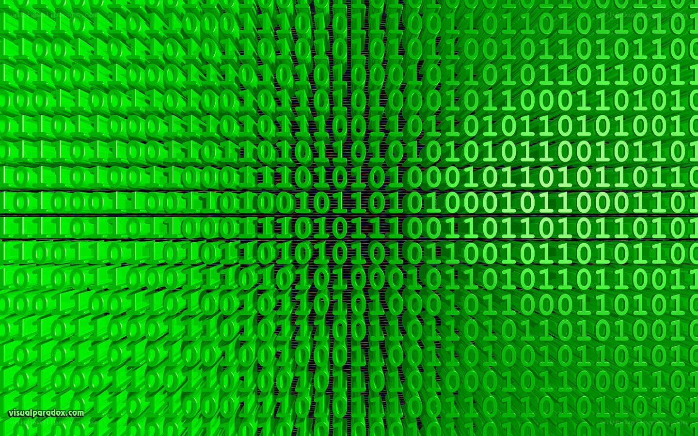 binary code visual effect