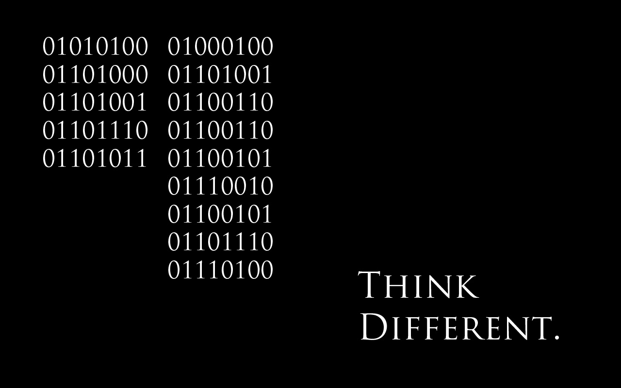 binary code with text