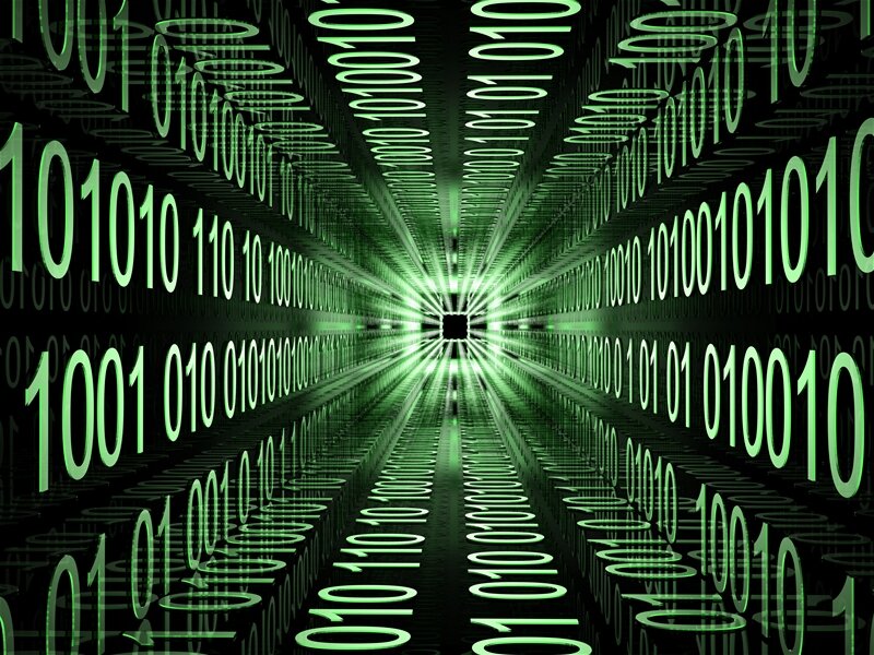 Binary data tunnel visualization