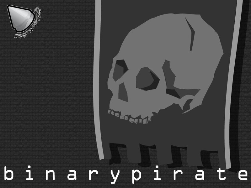 Binary Pirate Skull