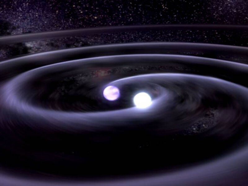 Binary Star System — Black, Cosmic