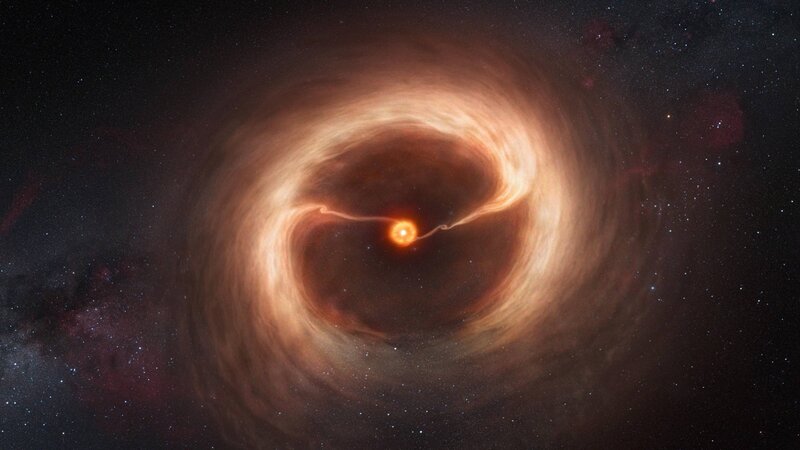 Binary Star System — Black, Dramatic