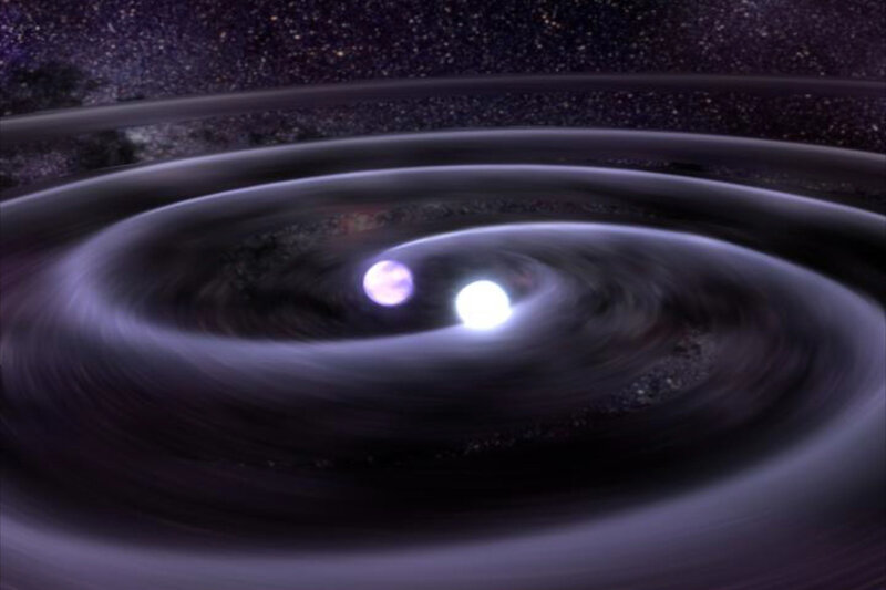 binary star system with protoplanetary disk