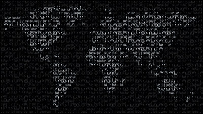 binary world map