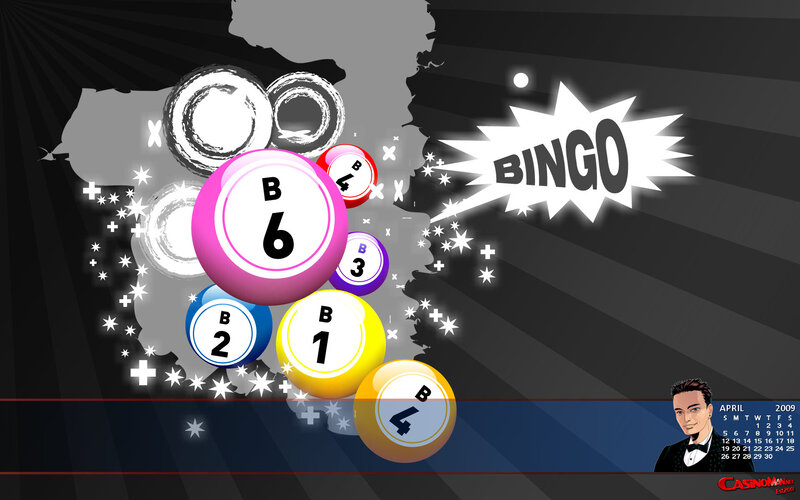 Bingo Balls and Calendar — Black, Dynamic, Night