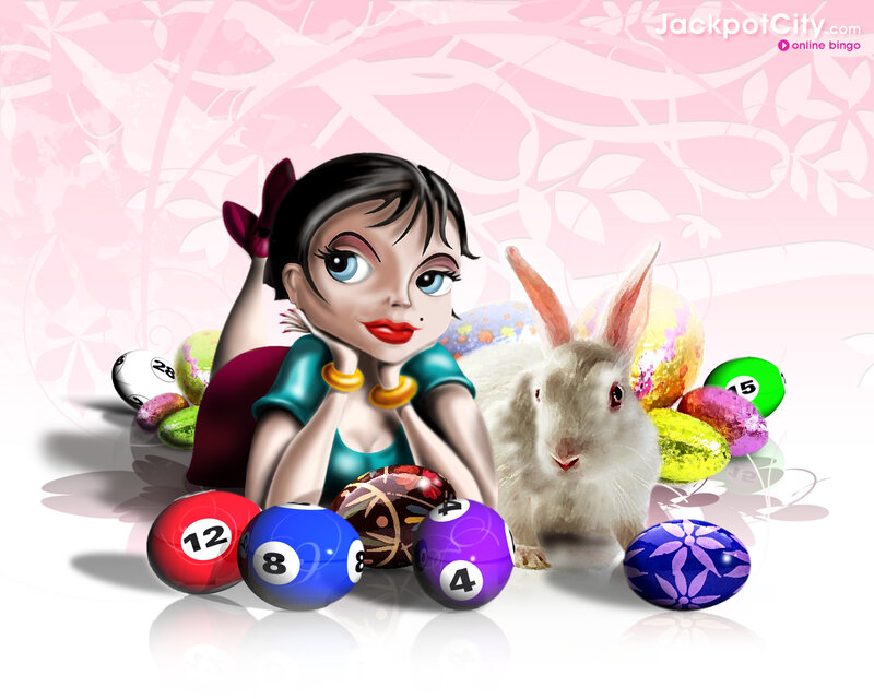 Bingo balls and Easter bunny