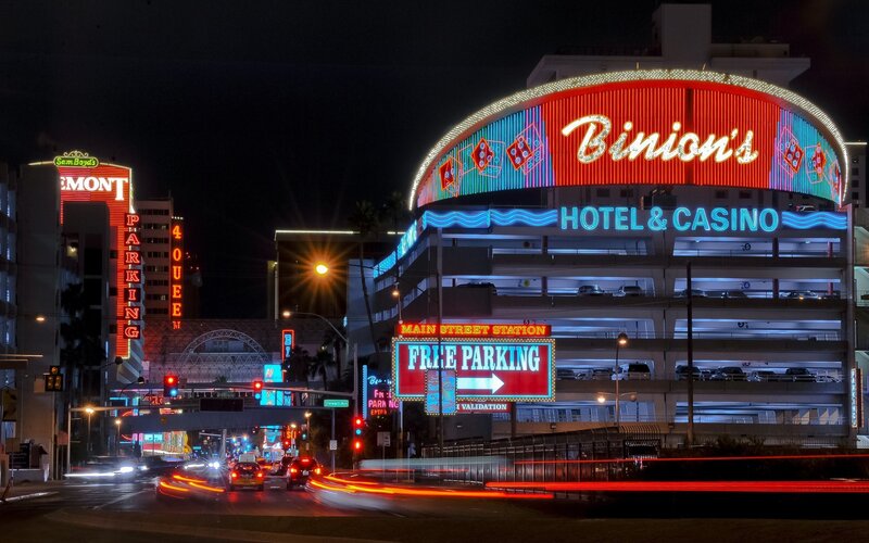 Binion's Hotel & Casino at night