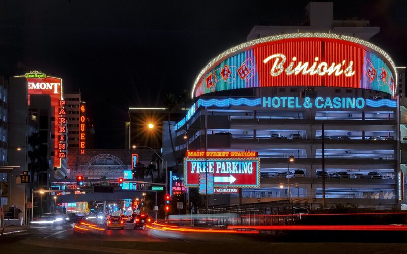 Binion's Hotel & Casino at night