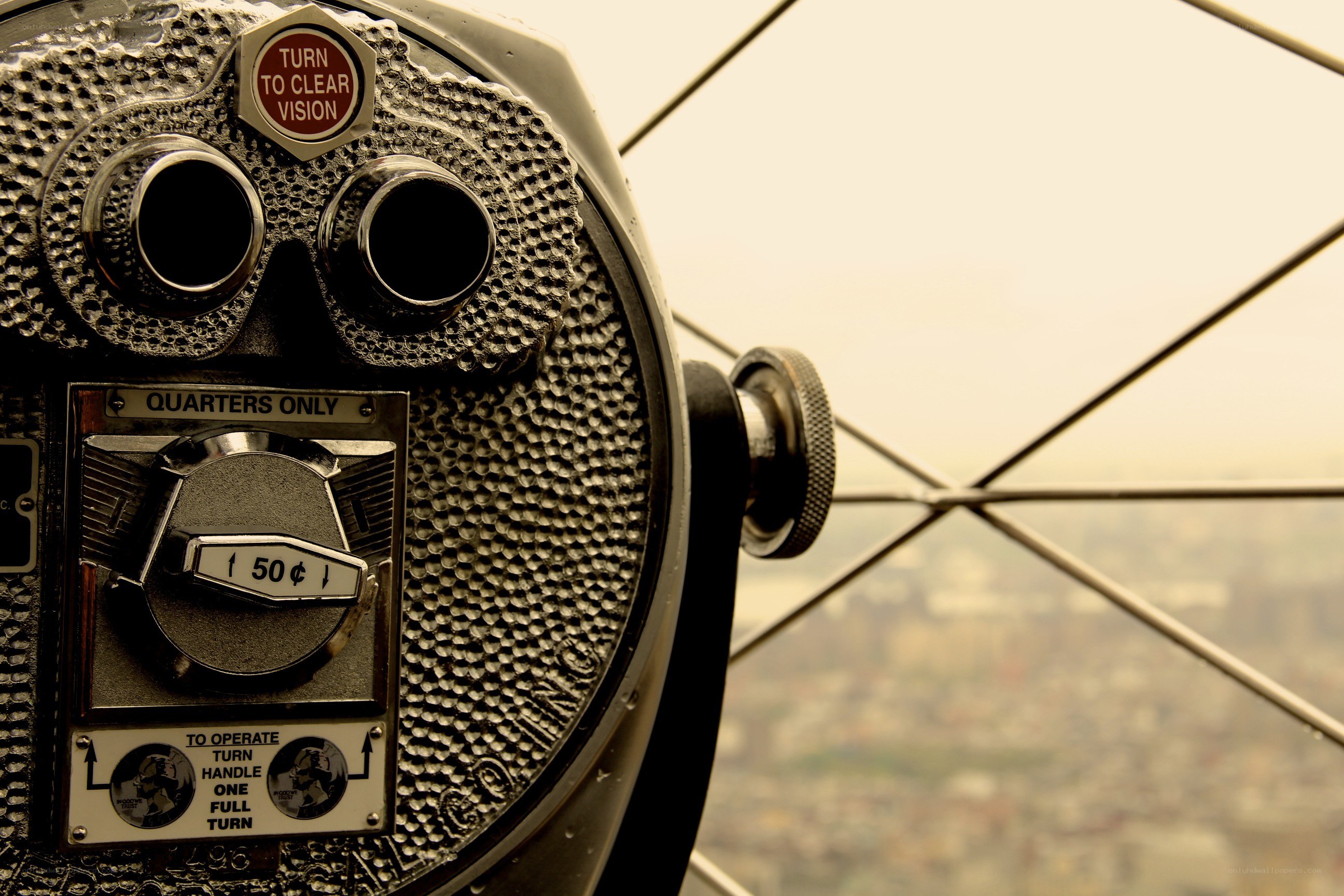 Binoculars at a viewing platform