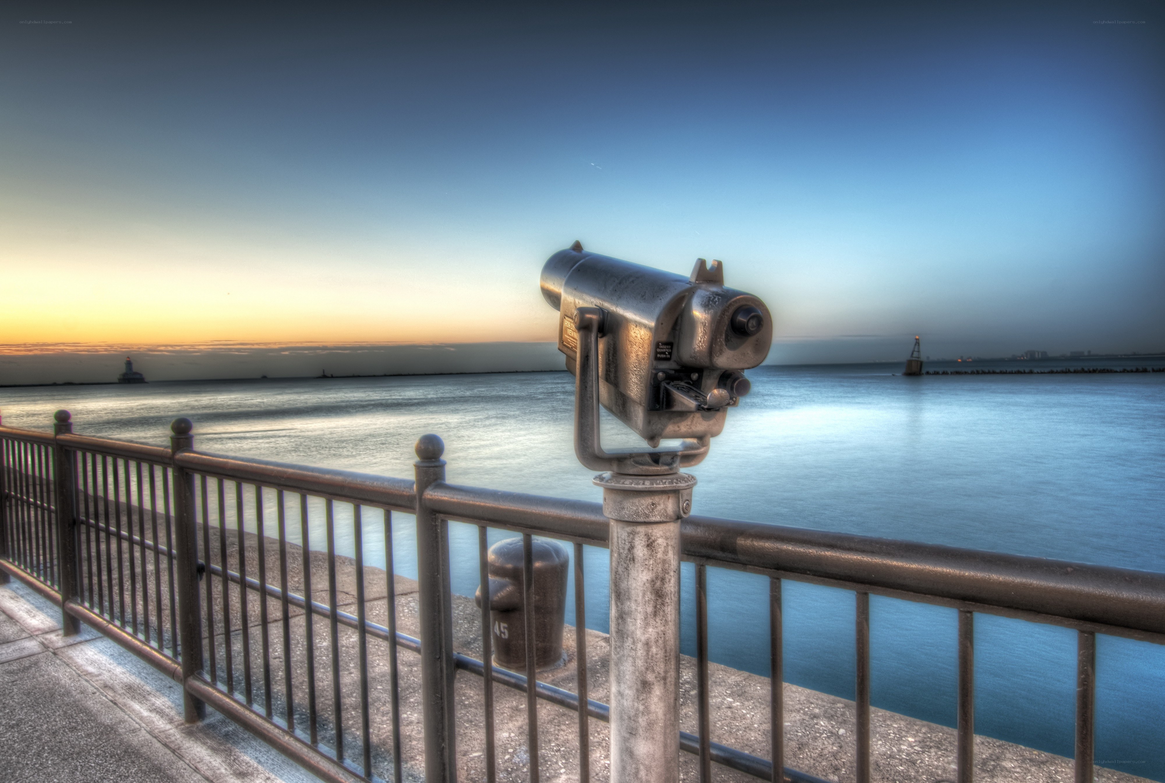 Binoculars at the waterfront