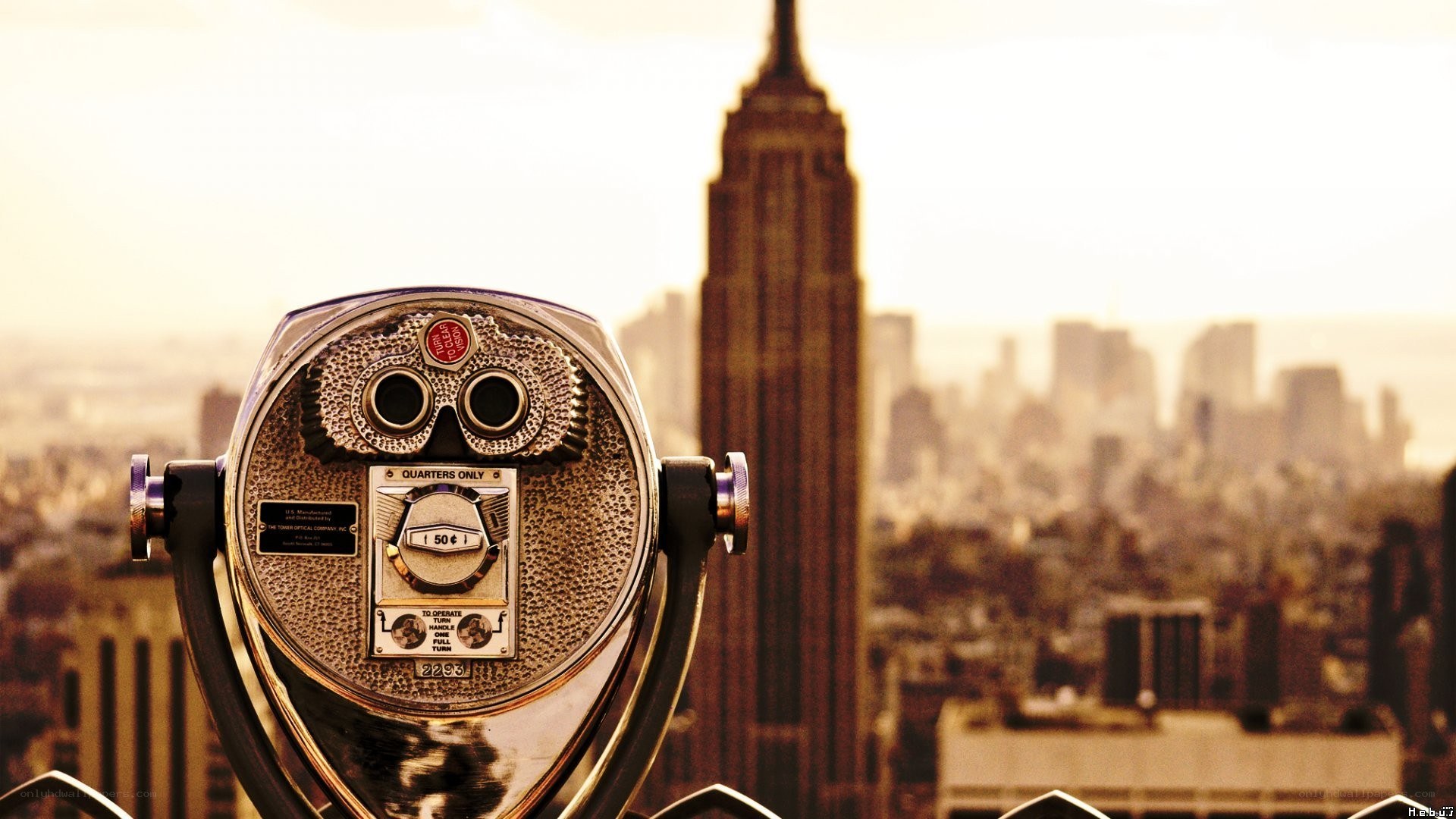 Binoculars with Empire State Building view