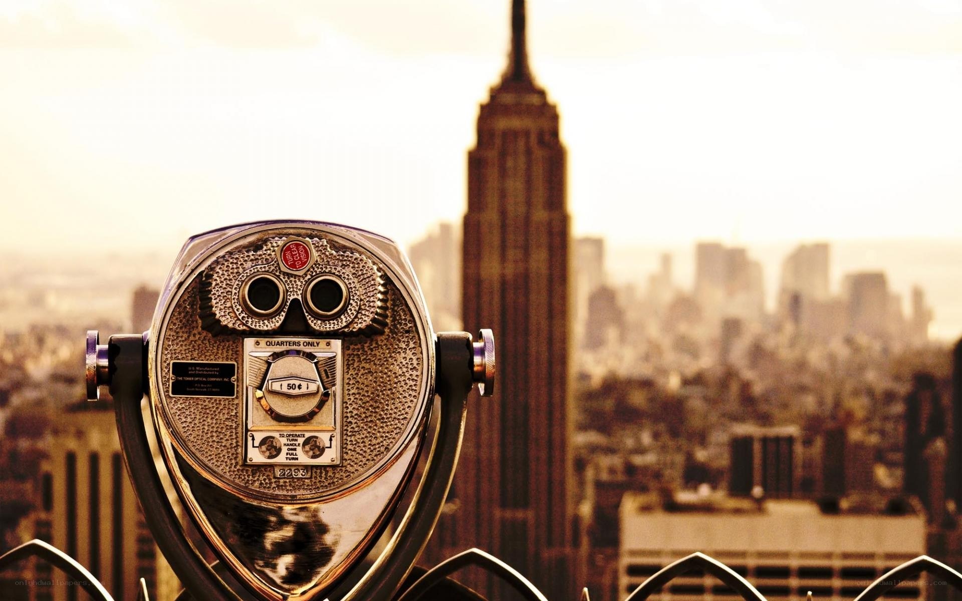 Binoculars with Empire State Building view