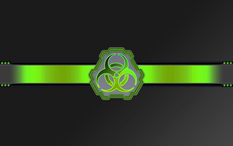 Biohazard Symbol — Black, Cautious