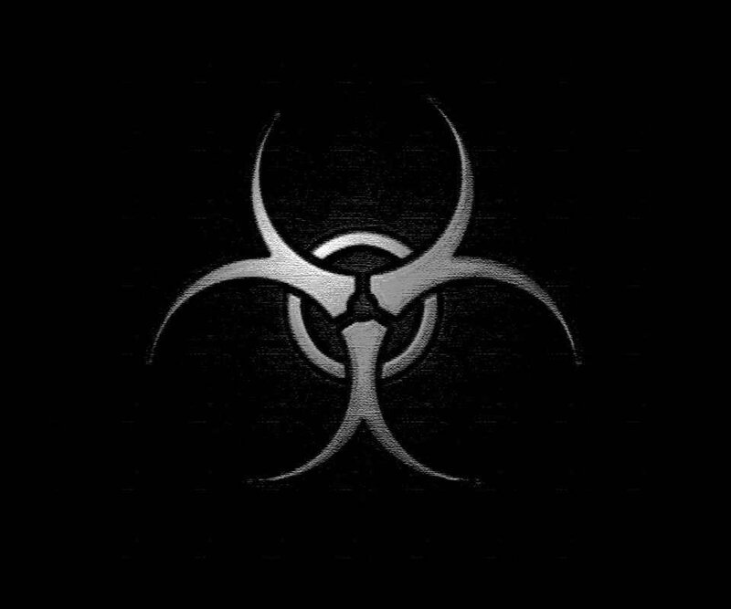 Biohazard Symbol — Black, Ominous