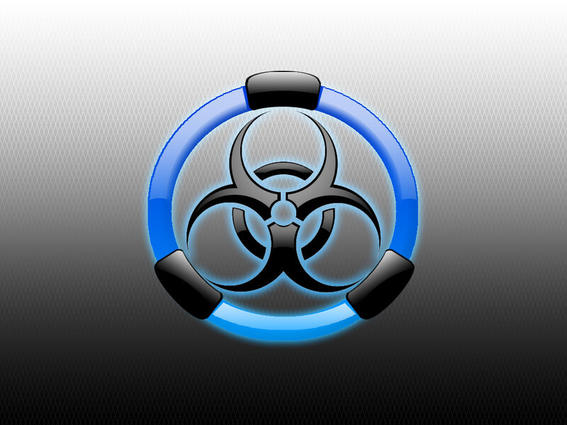 Biohazard Symbol — Blue