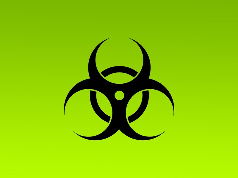 Biohazard Symbol — Green, Black