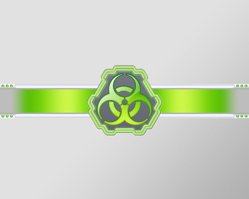 Biohazard Symbol — Green, Neutral
