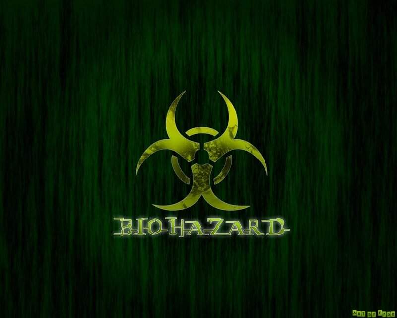 Biohazard Symbol — Green, Ominous