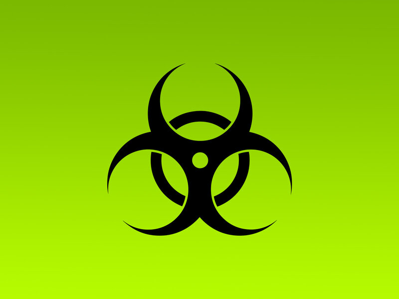 Biohazard Symbol — Green, Vector Art