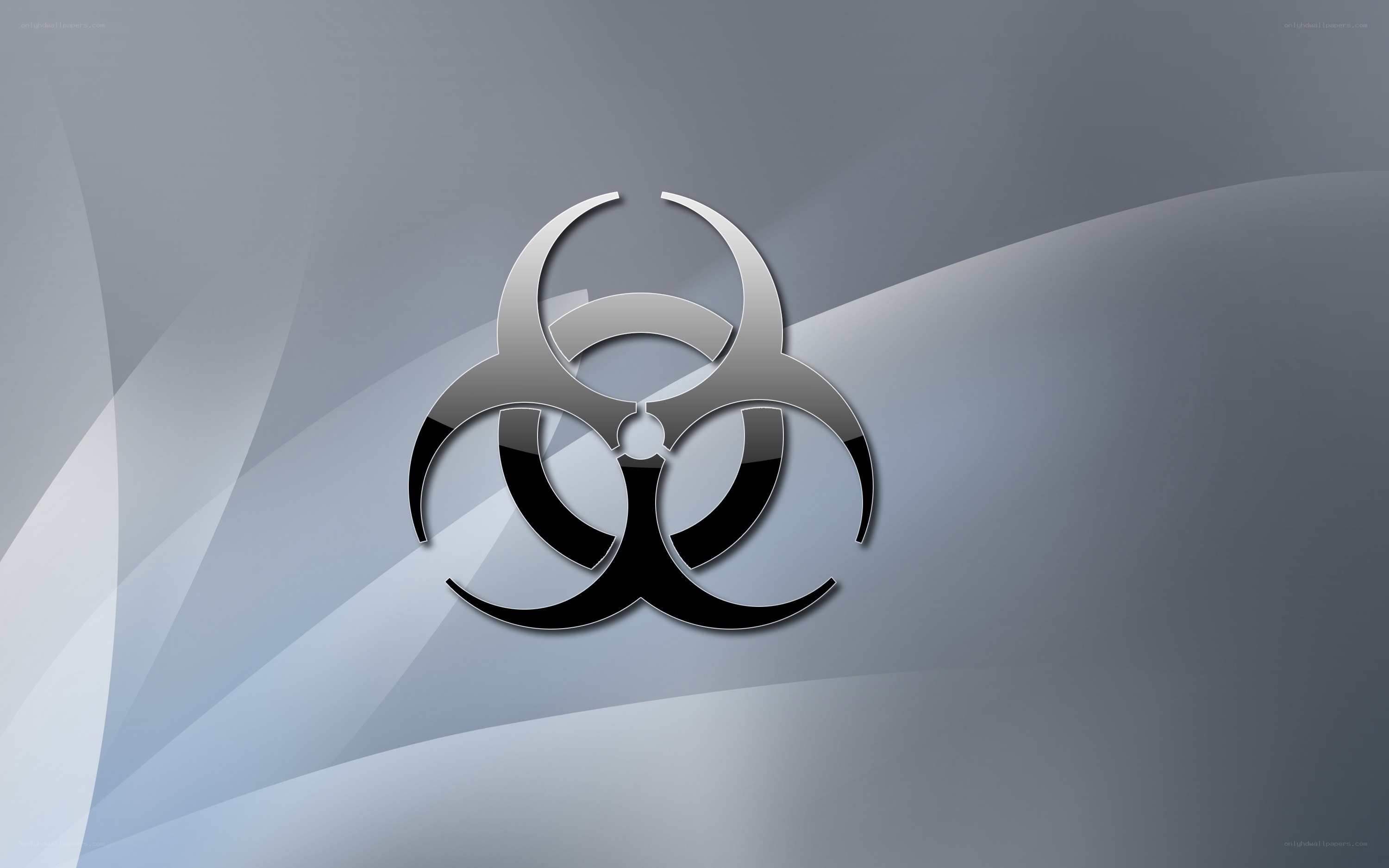 Biohazard symbol on abstract background